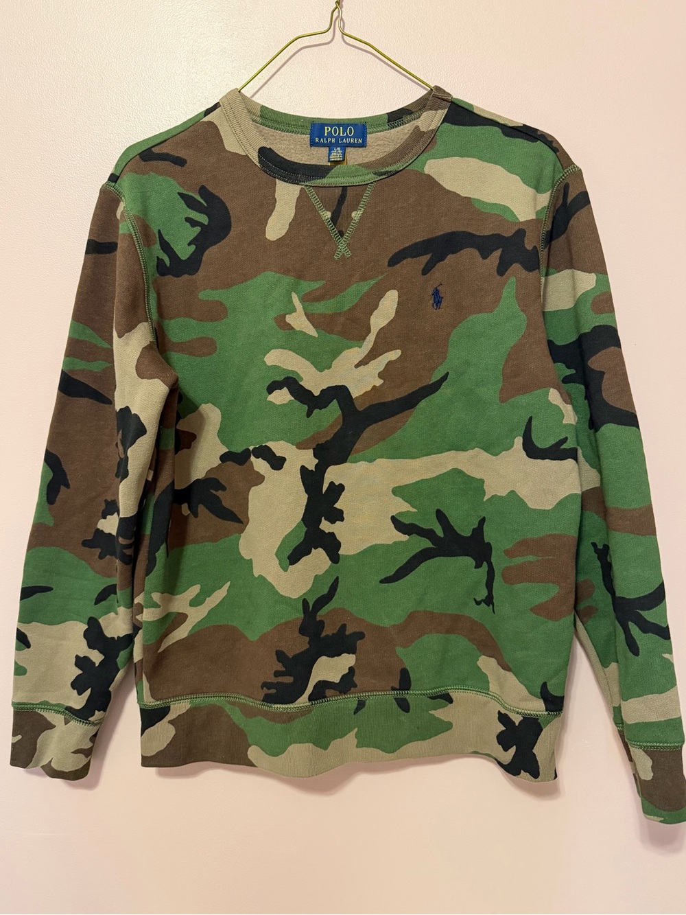 Boys L (14-16) Polo Ralph Lauren Camouflage Crewneck Sweatshirt